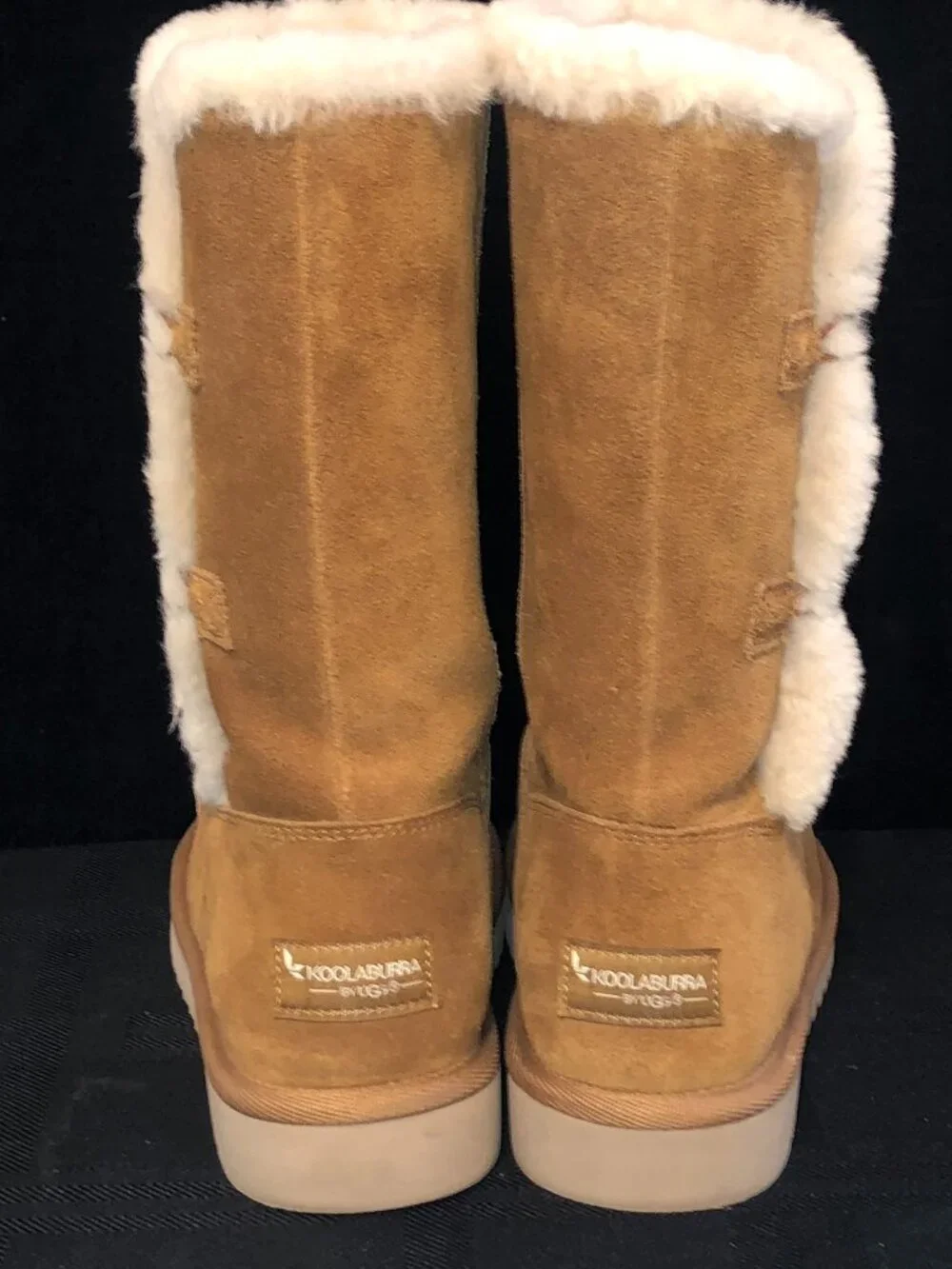 Koolaburra by Ugg Kinslei Tall Chestnut Suede Boots Size 7